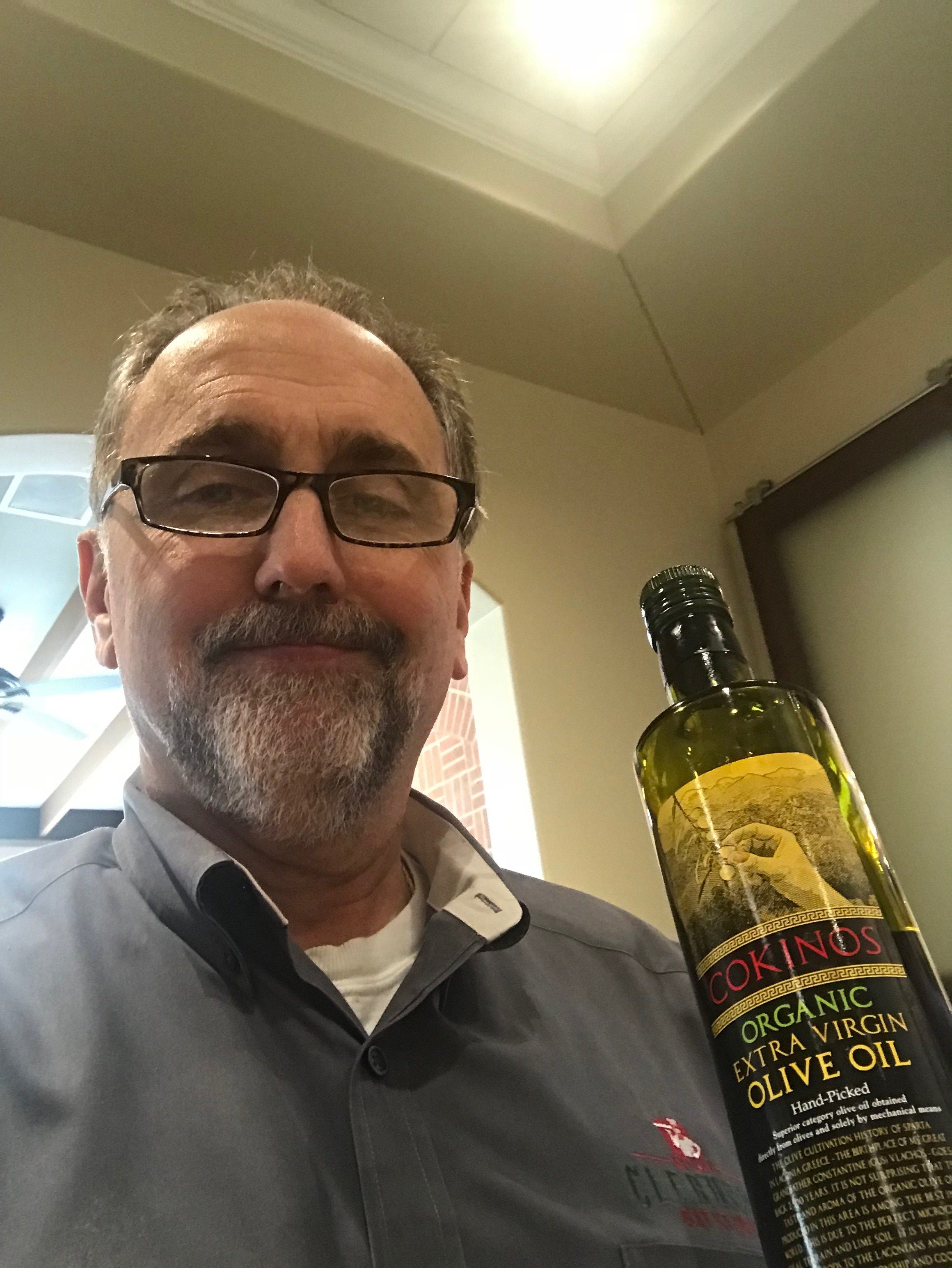 George Mickelis with Cokinos Olive Oil